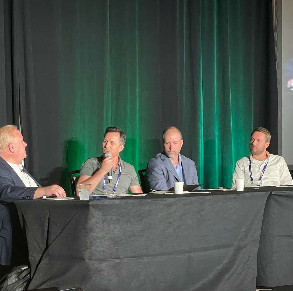 Danny speaking on an industry panel